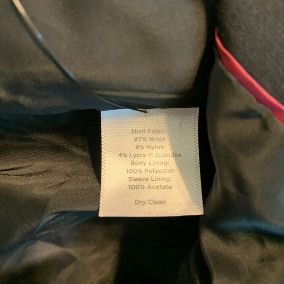 Talbots Womens Size 10 Black Wool Blend Stretch Blazer Career Jacket - Picture 5 of 6